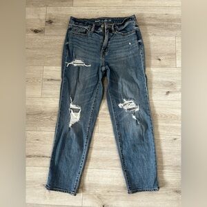 Old Navy Distressed Boyfriend Jeans in Blue